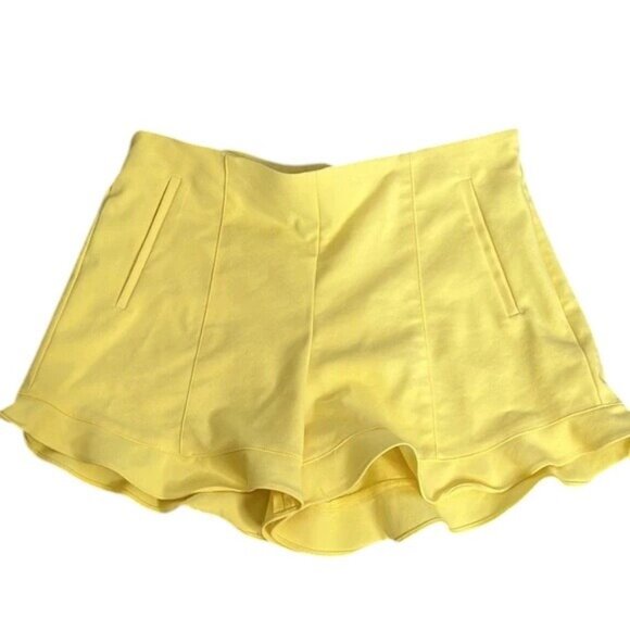1. State Ruffle Hem Short Yellow Honeysuckle Size 10 - Picture 5 of 8